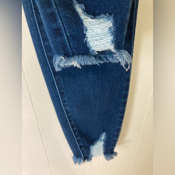 KanCan Dark Wash Stretch Distressed High Rise Skinny Jeans 27 - Picture 6 of 11